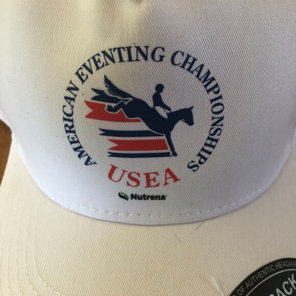 NEW USEA American Eventing Championships Ball Cap Hat White Logo AECs - Picture 2 of 6